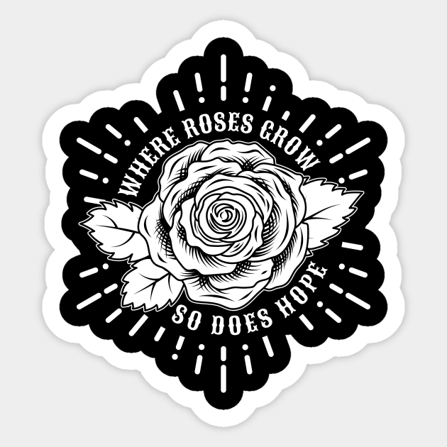 Roses give hope Sticker by OA_Creation